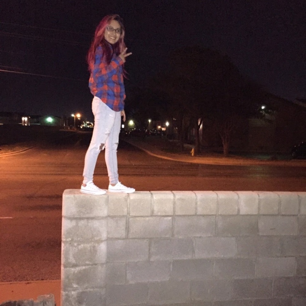 Blue and red plaid long sleeve shirt